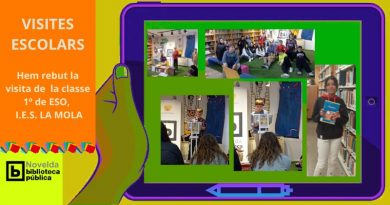 VISITA ESCOLAR A LA BIBLIOTECA DE NOVELDA