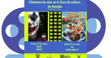 Filmoteca de cine en la Casa de cultura de Novelda Filmoteca de cine en la Casa de cultura de Novelda