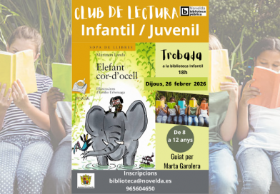 Club de Lectura Infantil/Juvenil: nova lectura, per al mes de febrer.