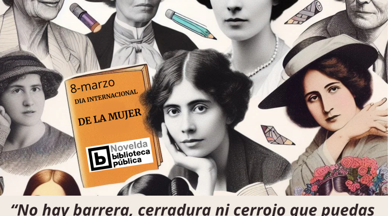 🌸 Programación «Día Internacional de la Mujer», Biblioteca Pública de Novelda 🌸