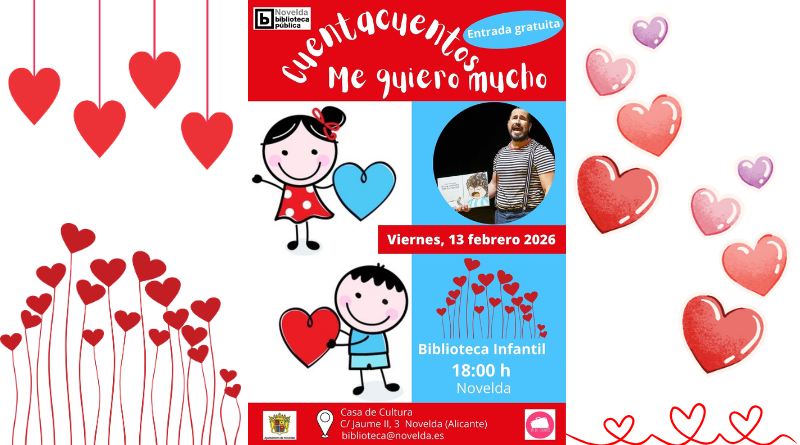 Cuentacuentos en la biblioteca Infantil/Juvenil, viernes 13 de febrero.